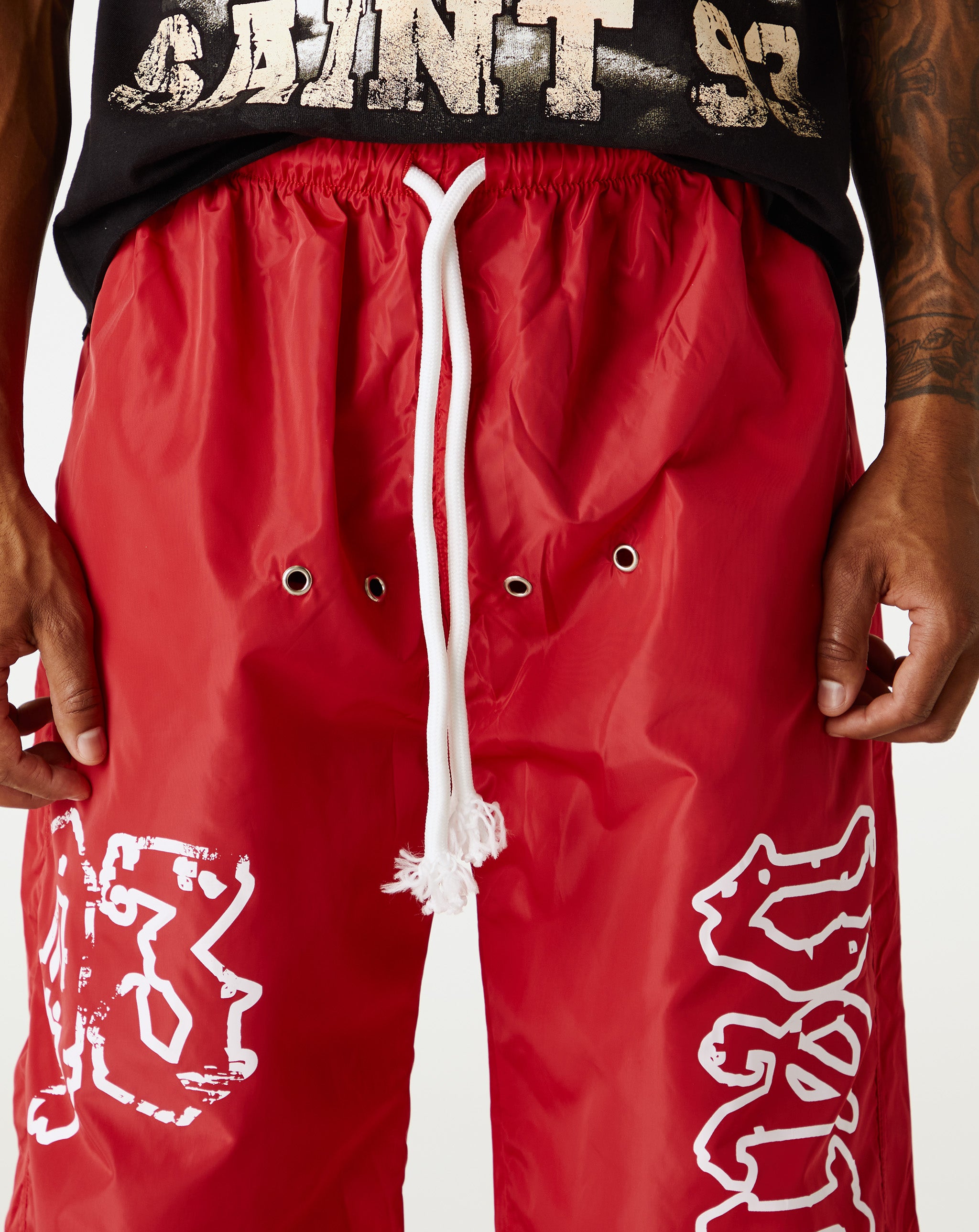 RED 93 NYLON PANTS