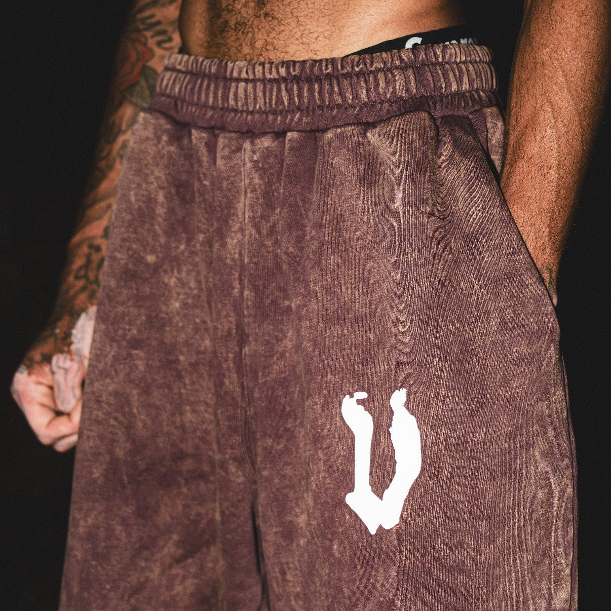 BROWN V LOGO SWEATPANT