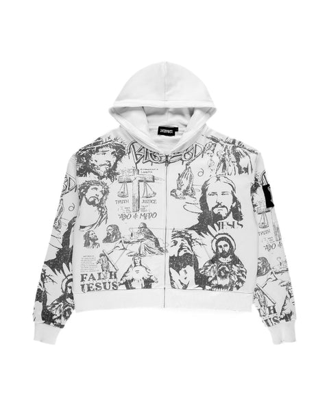 GREY BLESSED ZIP UP – VAMPSTR
