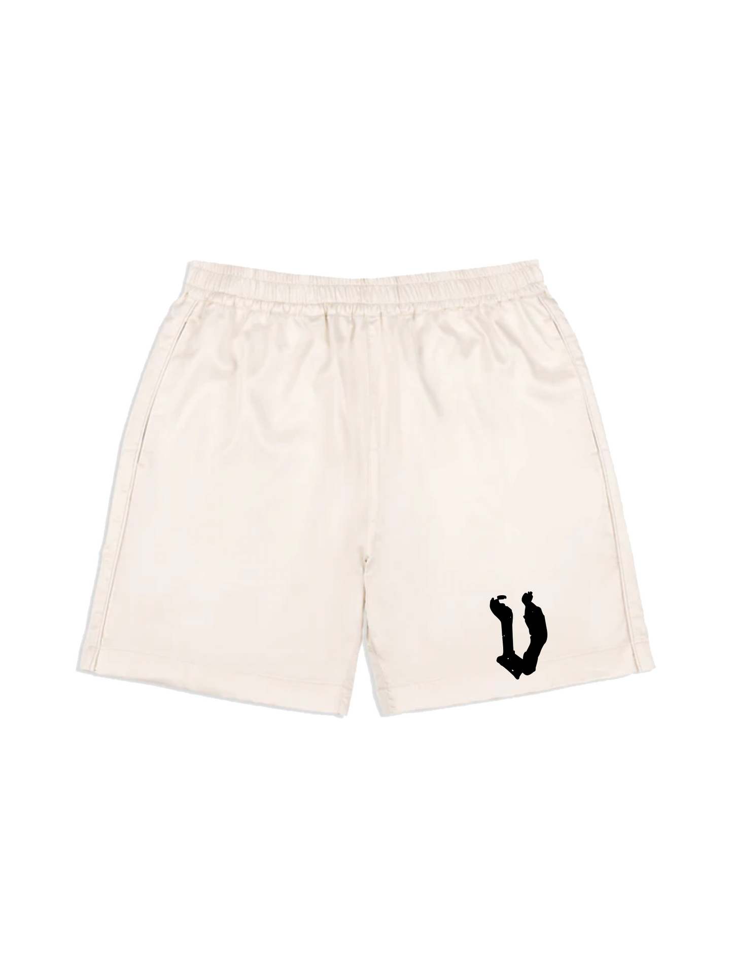 CREAM LOGO SHORT