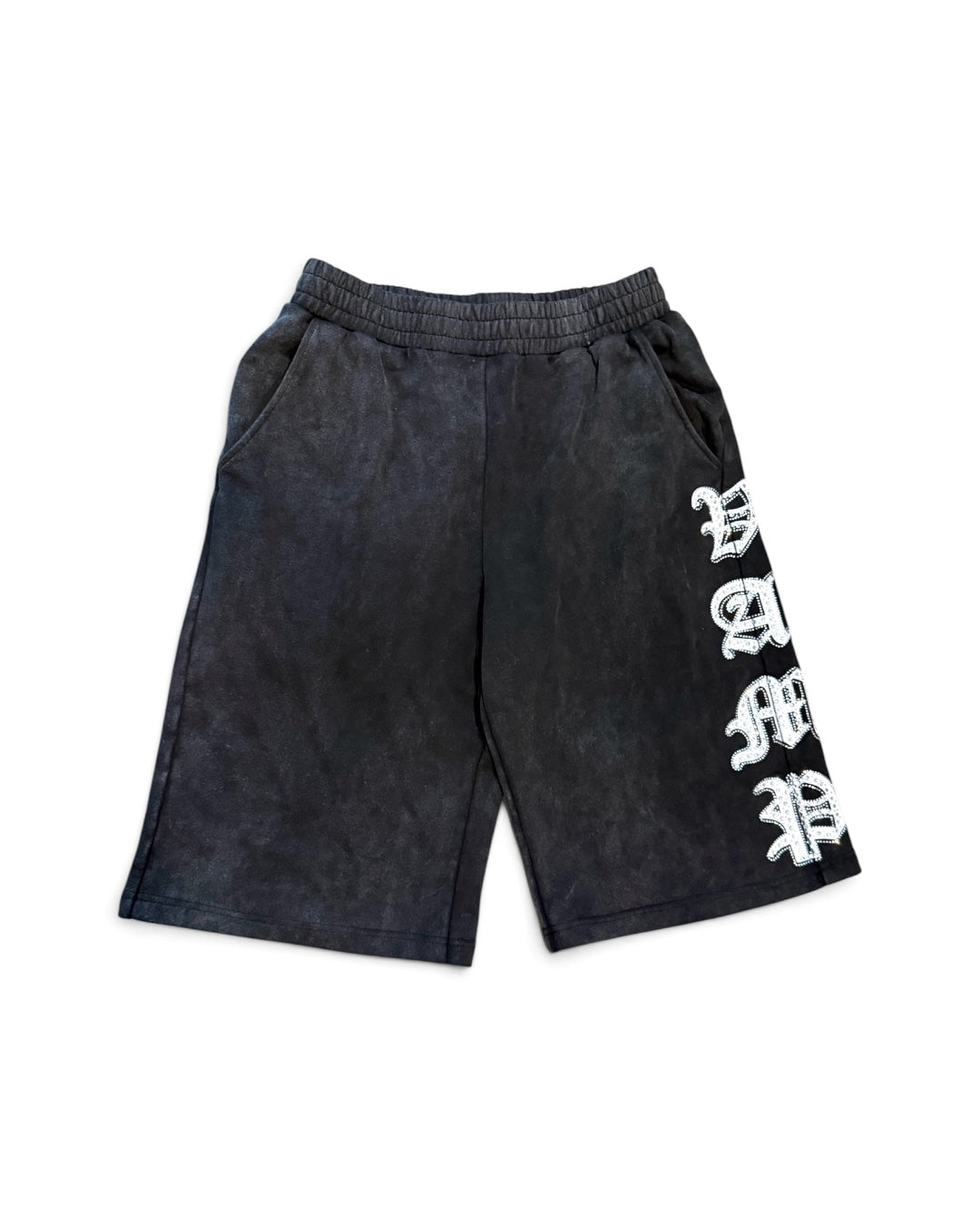 BLACK CRYSTAL SWEATSHORTS