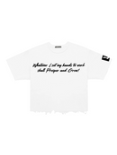 WHITE PROSPER AND GROW TEE