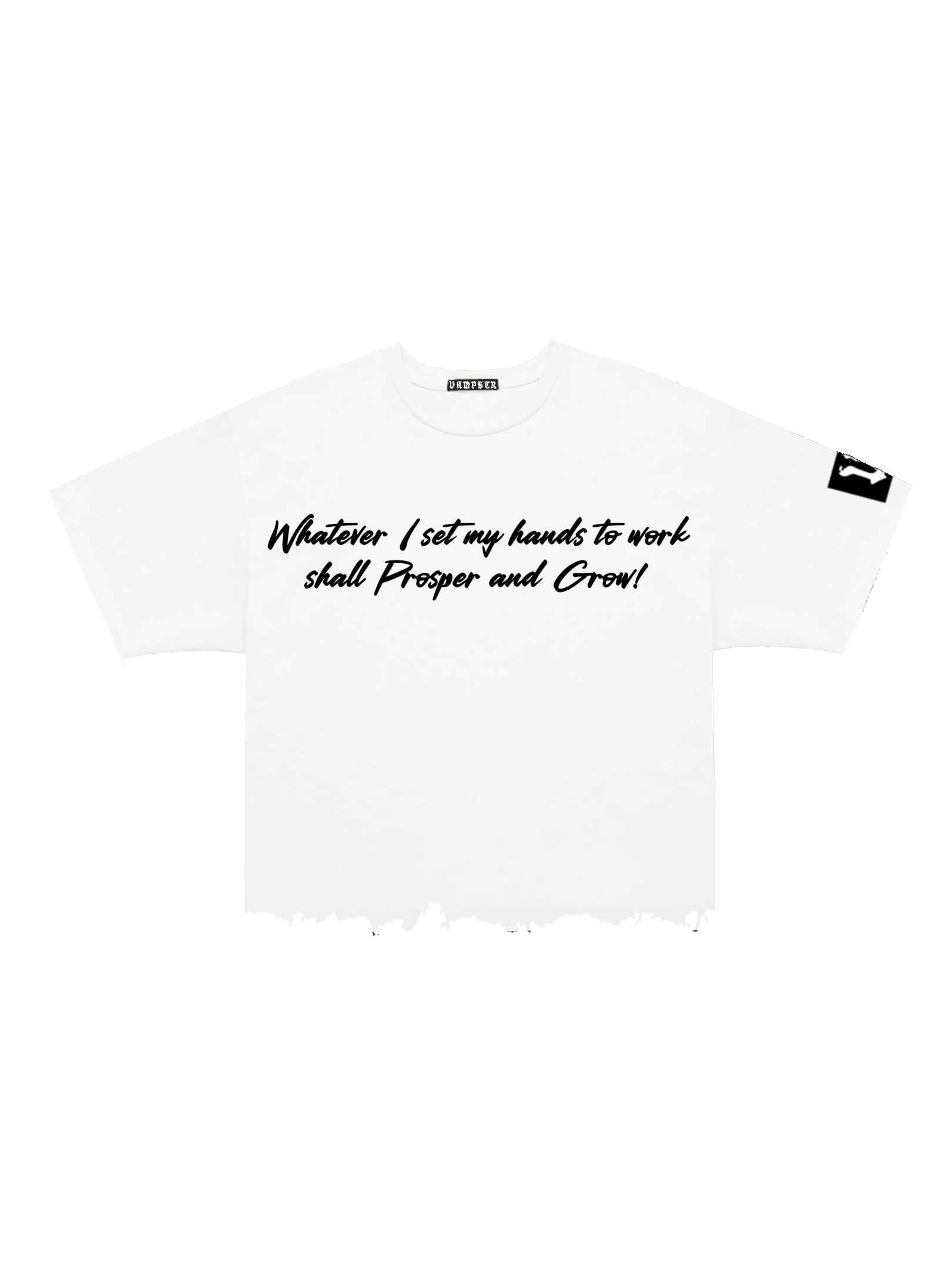 WHITE PROSPER AND GROW TEE